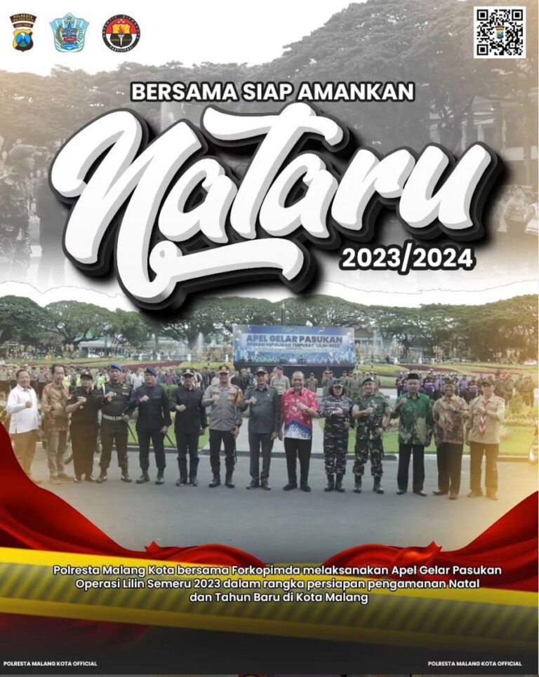 Kapolresta Malang Kota : Bersama Kami Siap Amankan Nataru 2023 – 2024