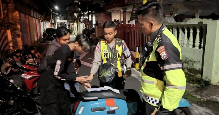 Tim “Pos Onta” Malang Kota Amankan Puluhan Motor Balap Liar