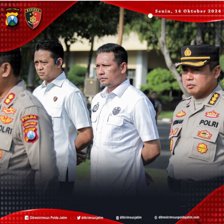 Dirreskrimsus Polda Jatim, Mengikuti Apel Gelar Pasukan Operasi Zebra Semeru 2024