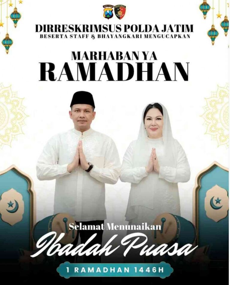 Kombes Pol. Budi Hermanto Beserta Istri Mengucapkan Selamat Menunaikan Ibadah Puasa Ramadhan 1446 H